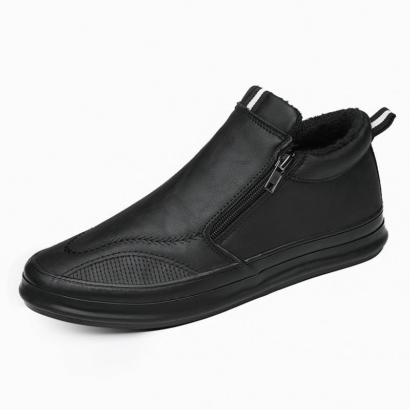 Sarah Express Men's Casual Zippered Round Toe Shoes