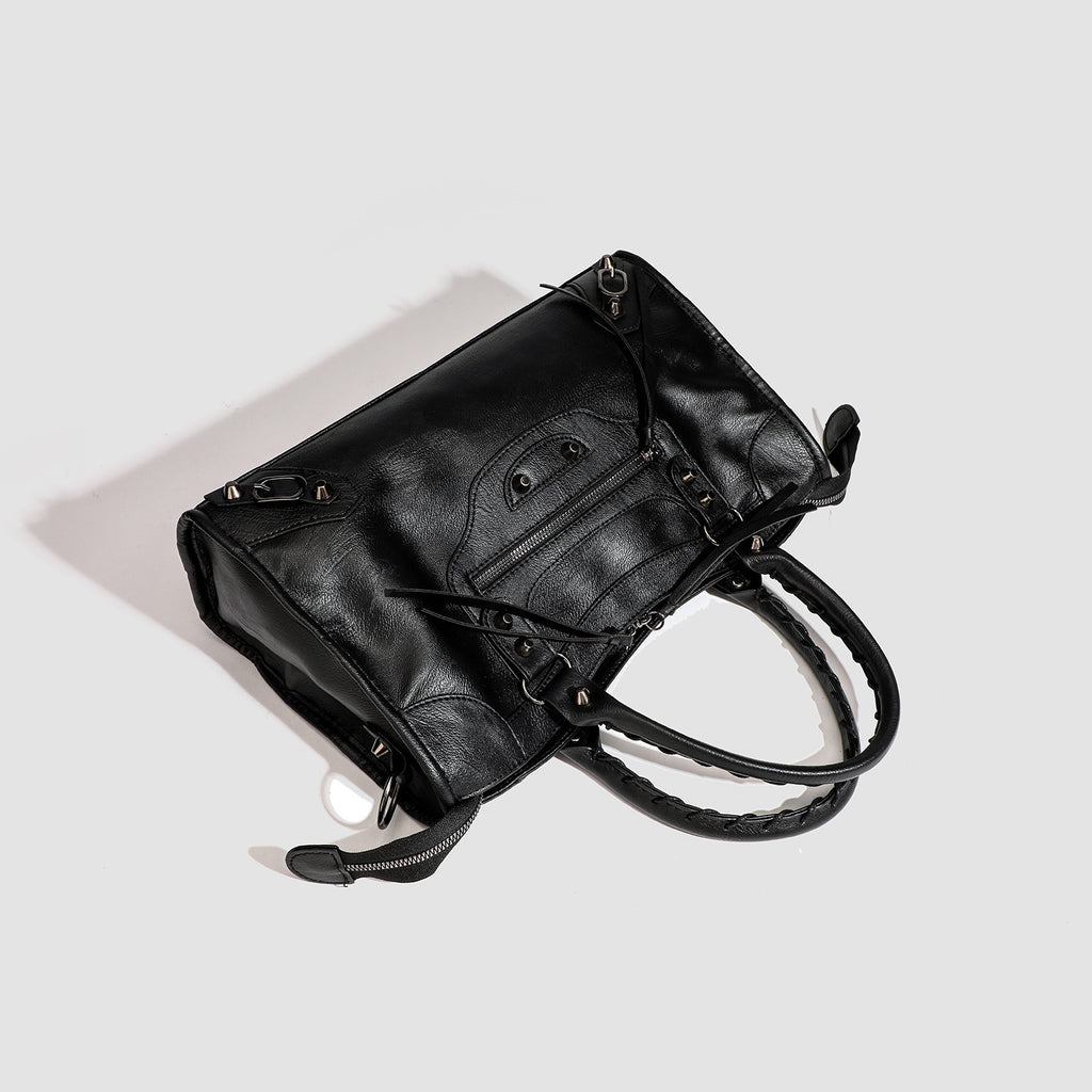 Sarah Express Studded Biker Crossbody Shoulder Bag