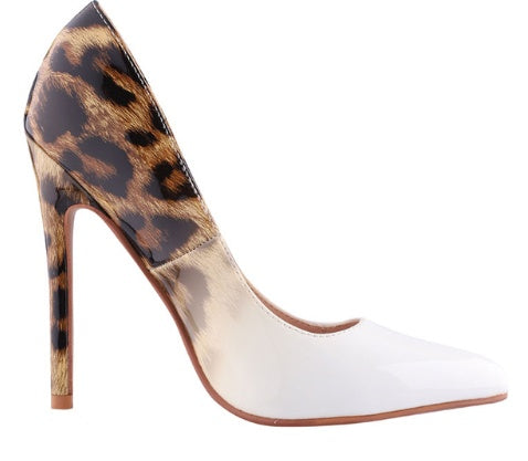 Sarah Express Pointed-Toe Leopard Print Stiletto Heels