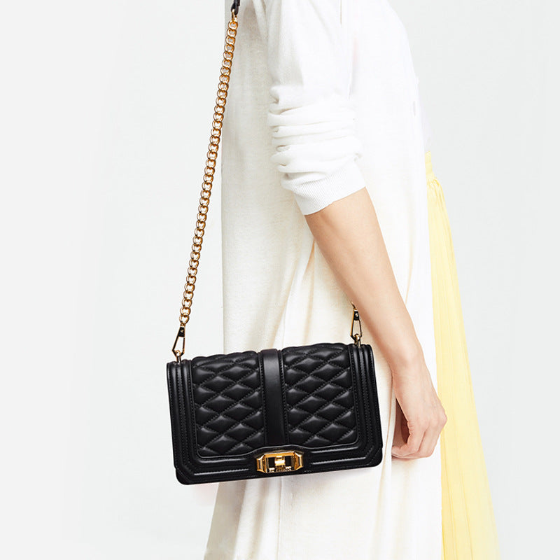 Sarah Express Rhombic Quilted Chain Shoulder Bag