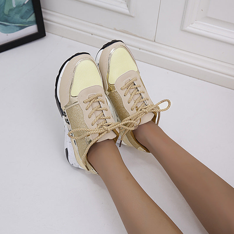 Sarah Express Women's Lace Up Wedge Sneakers