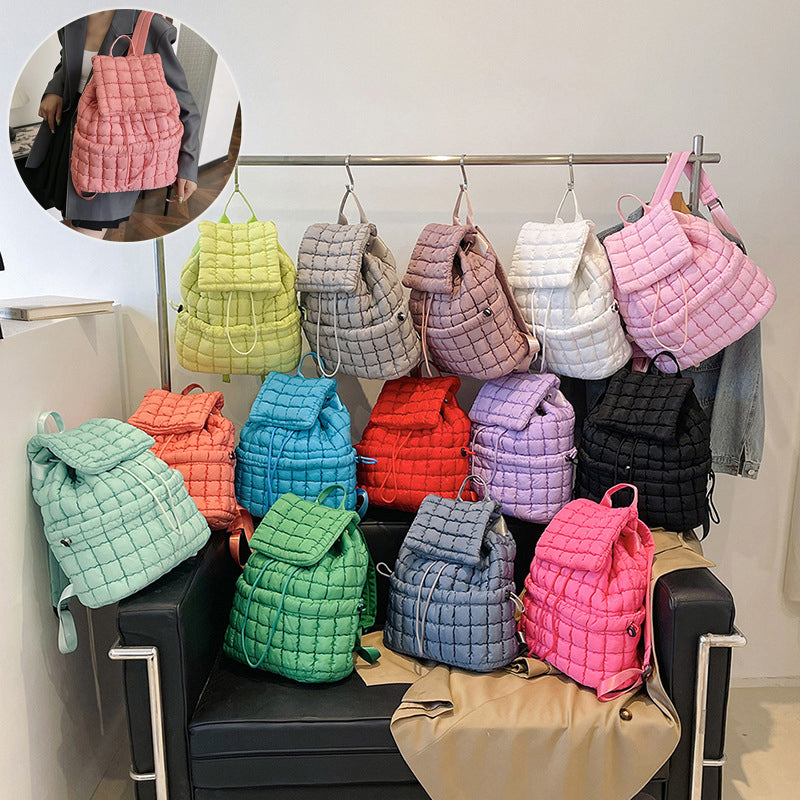 Sarah Express Quilted Padded Lightweight Travel Backpack