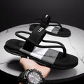Sarah Express Men's Sporty Thong Sandals Black