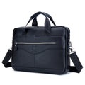 Sarah Express Leather Multifunctional Messenger Briefcase Black
