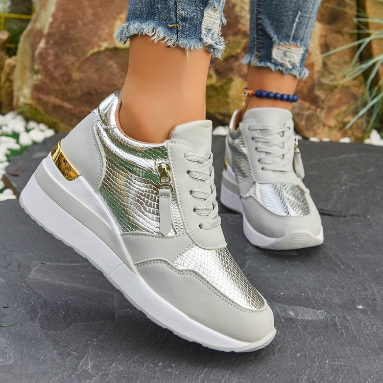 Sarah Express Women's Wedge Platform Sneakers