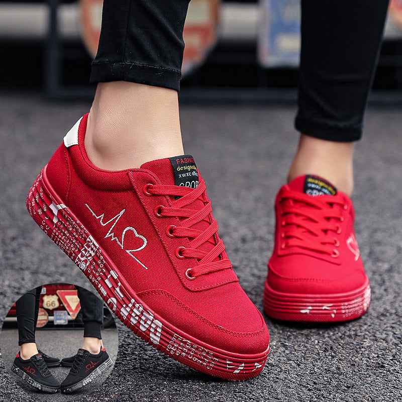 Sarah Express Love Print Unisex Canvas Sneakers