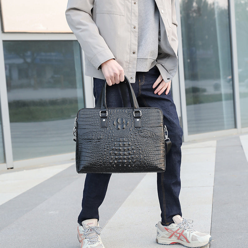 Sarah Express Crocodile Pattern Business Laptop Briefcase
