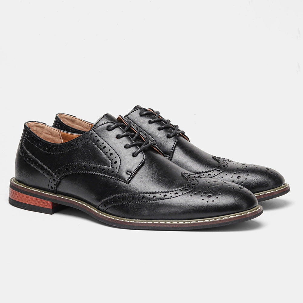 Sarah Express Classic Brogue Lace-Up Business Shoes