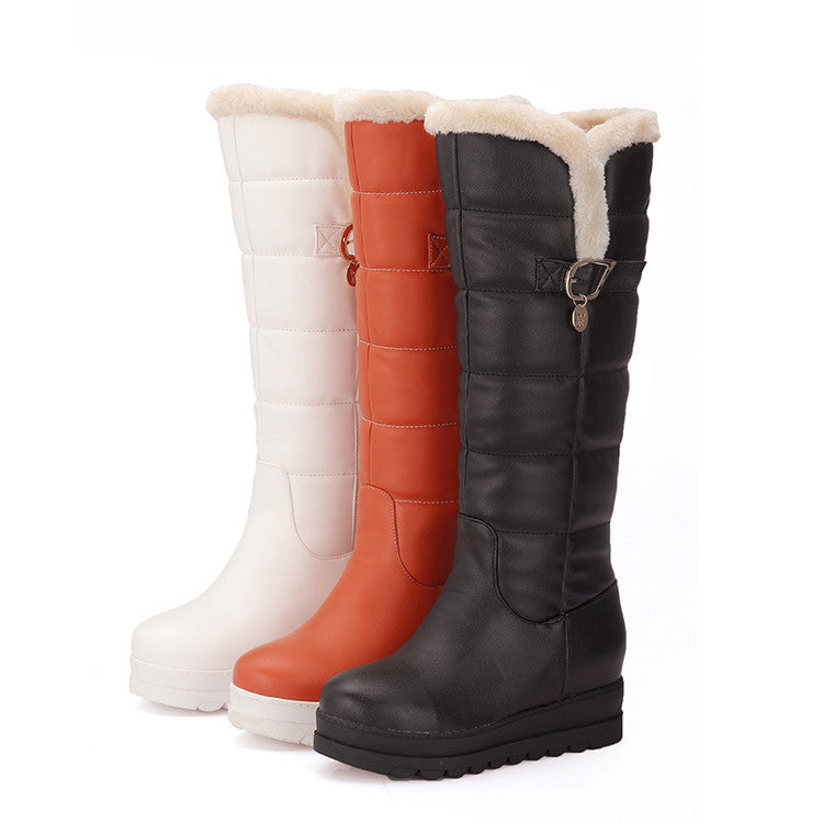 Sarah Express Women's Winter Warm Wedge Cotton Boots