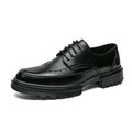 Sarah Express Men's Brogue Casual Leather Dress Shoes Black