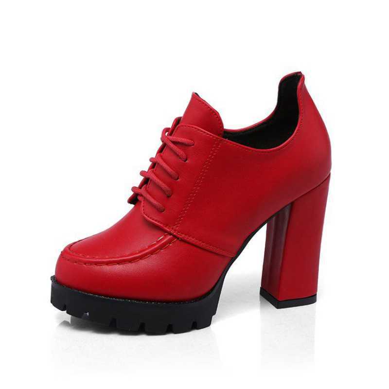 Sarah Express Lace Up Platform Thick Heel Shoes