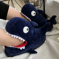 Sarah Express Cartoon Animal Plush Indoor Slippers Royal blue whale