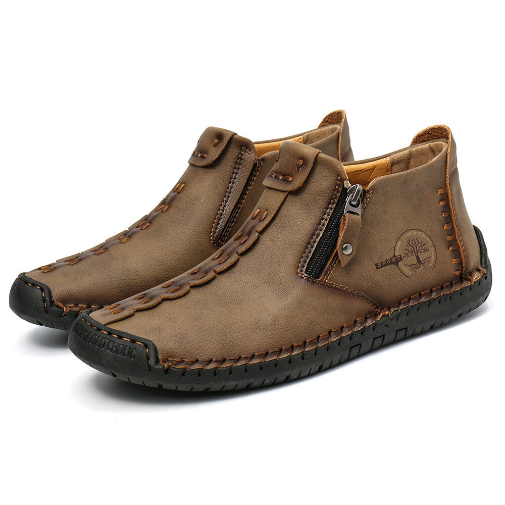 Sarah Express Men's Side Zipper Martin Ankle Boots