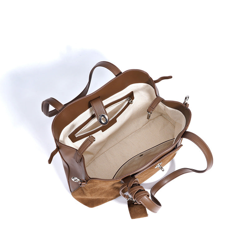 Sarah Express Vintage Suede Leather Shoulder Bag