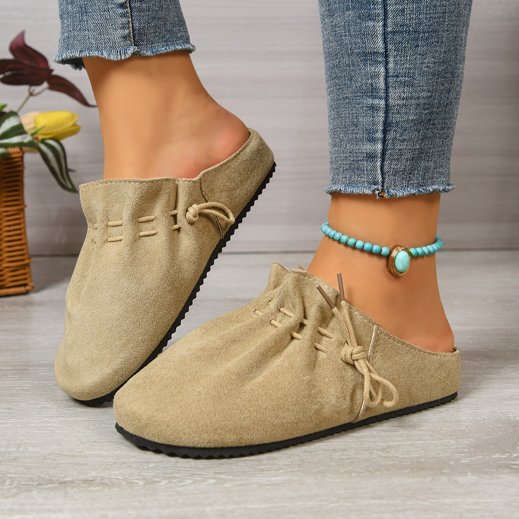 Sarah Express Retro Crisscross Strap Slip-On Slippers