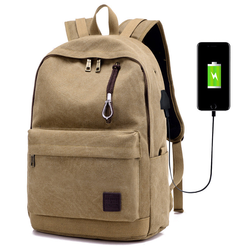 Sarah Express Canvas USB Charging Multi-Function Backpack