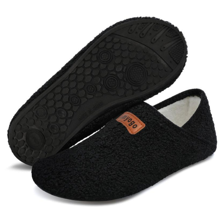 Sarah Express Crocodile-Grain Slip-On Indoor House Slippers black