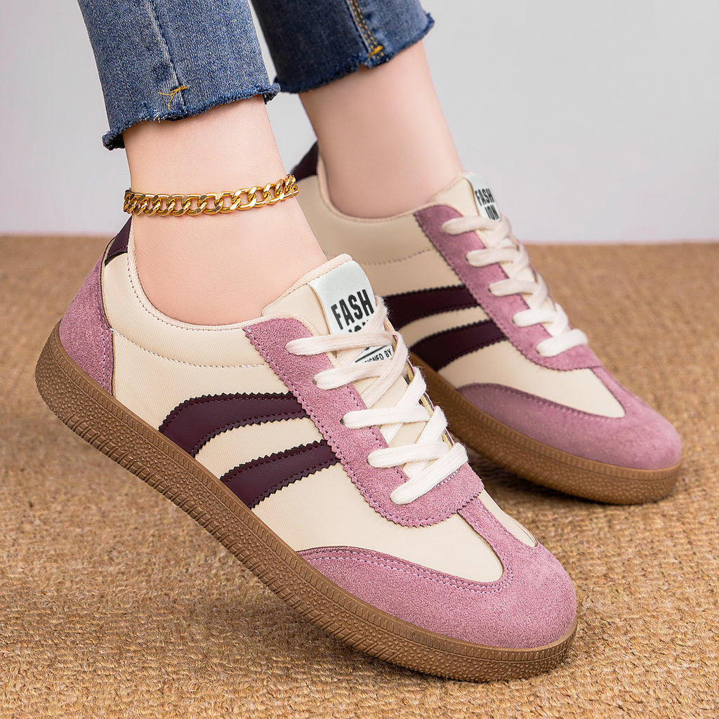 Sarah Express Color-Block Lace-Up Everyday Sneakers