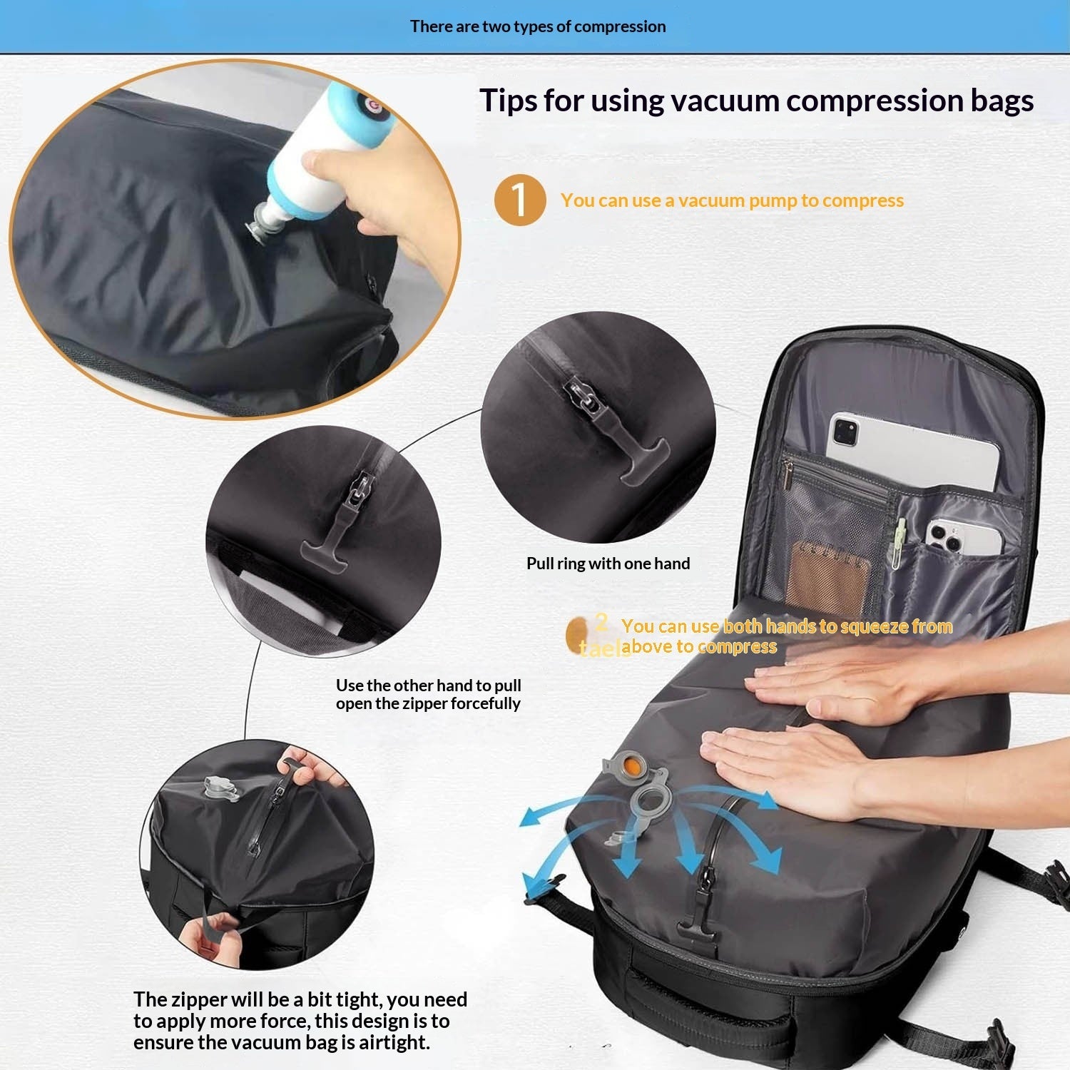 Sarah Express Waterproof Laptop Backpack with Dry-Wet Separation