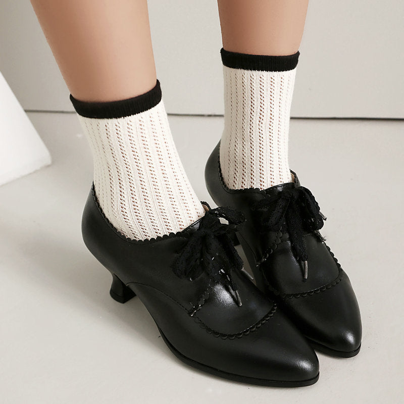 Sarah Express Pointed-Toe Chunky Heel Dress Pumps