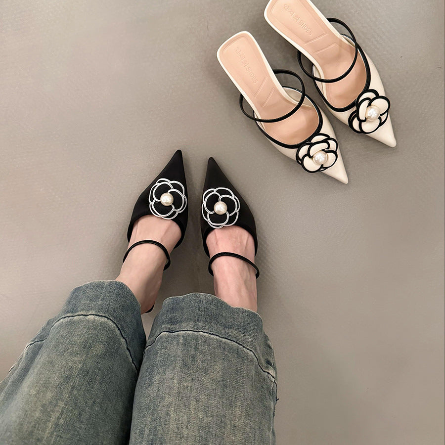 Sarah Express Pointed Toe High Heel Mules