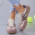 Sarah Express Purple Rhinestone Low-Top Sneakers Dark Purple