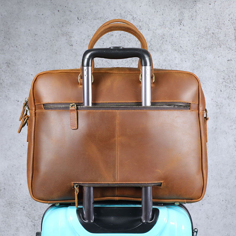 Sarah Express Retro Casual Leather Laptop Business Bag