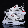 Sarah Express Men's Breathable Lace Up Athletic Sneakers Balckred
