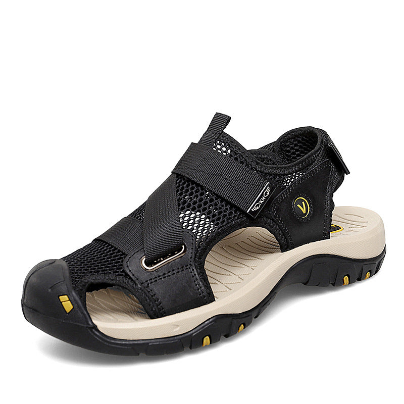 Sarah Express Men's Closed-Toe Mesh Outdoor Sandals