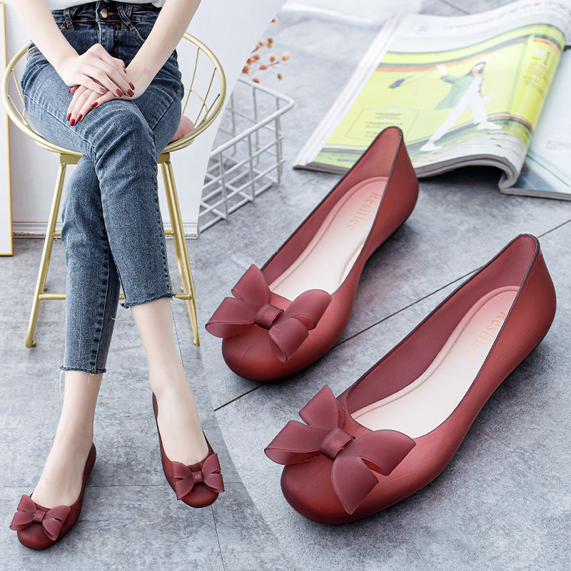 Sarah Express Women's Slip-On Flats with Bow Detail