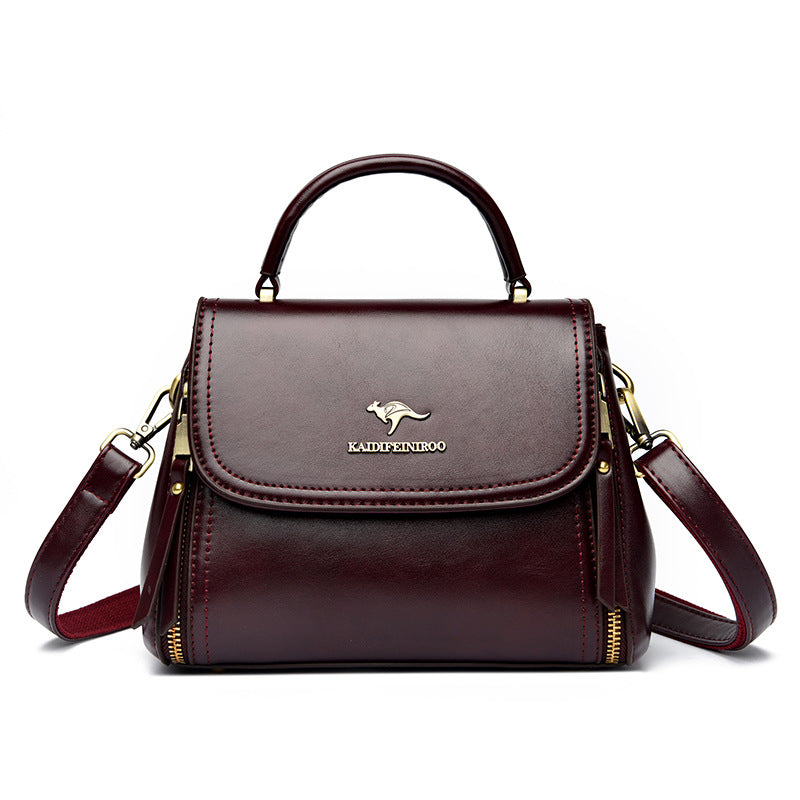 Sarah Express Retro Textured Patchwork Tote Shoulder Bag