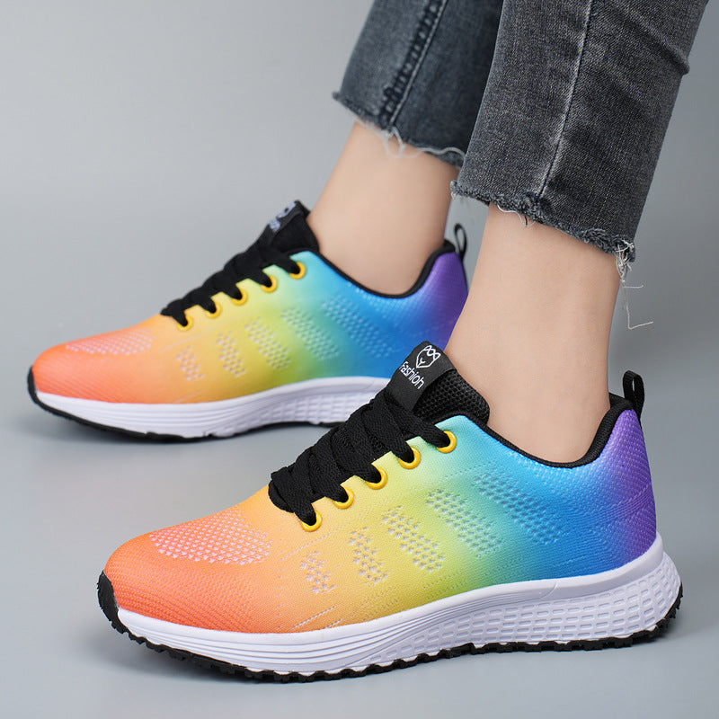 Plus Size Spring And Autumn Fly-kit Mesh Women's Shoes – product detail alternate view 3