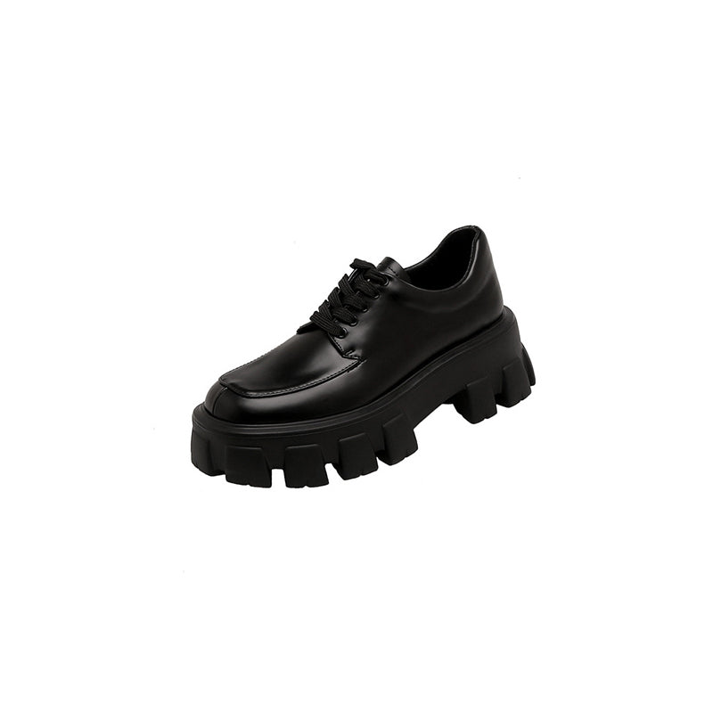 Sarah Express Chunky Platform Lace Up Oxford Boots Matte single lining