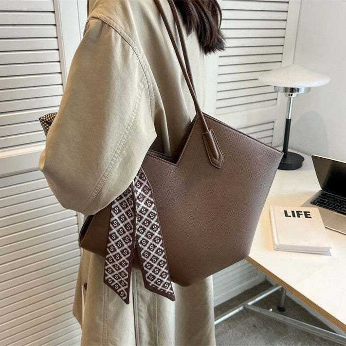 Sarah Express V-Shape Scarf Accent Shoulder Bag