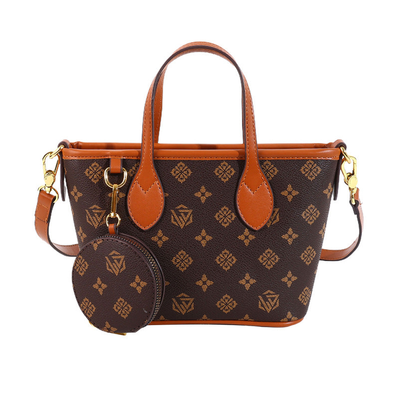Sarah Express Retro Print Bucket Tote Shoulder Bag