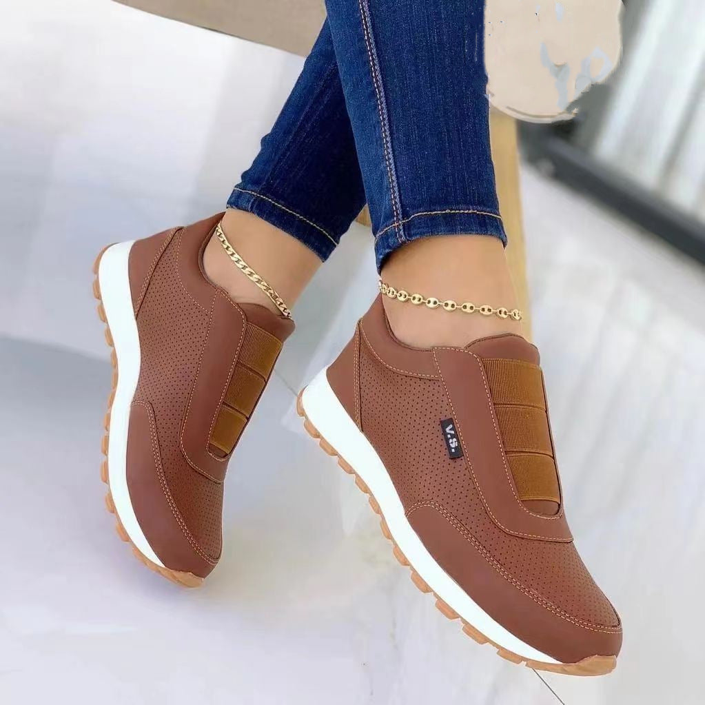 Sarah Express Women's Elastic Band Platform Sneakers