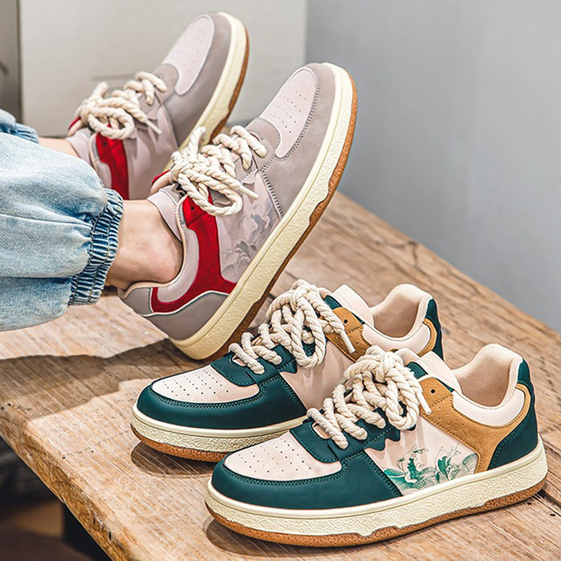 Sarah Express Men's Lightweight Lace-Up Platform Sneakers