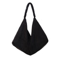 Sarah Express Large Capacity Suede Shoulder Bag Black