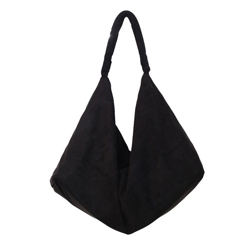 Sarah Express Large Capacity Suede Shoulder Bag Black