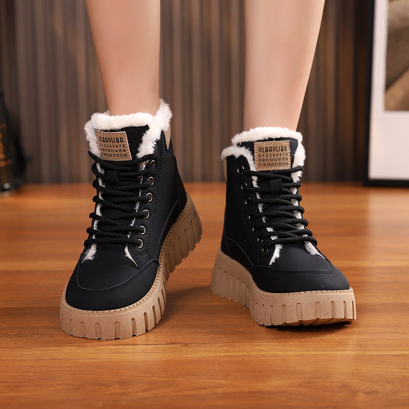 Sarah Express Fleece Lined Lace-Up Winter Ankle Boots