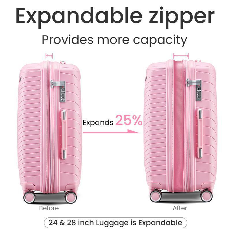 Sarah Express 4-Piece PU Leather Travel Luggage Set