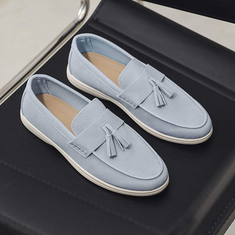Sarah Express Men's Suede Tassel Slip-On Loafers