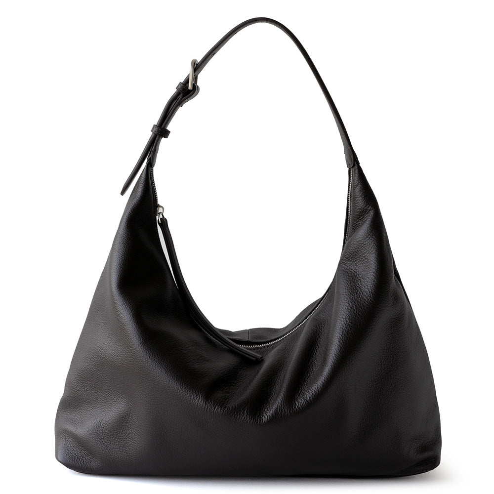 Sarah Express Genuine Leather Dumpling Tote Shoulder Bag