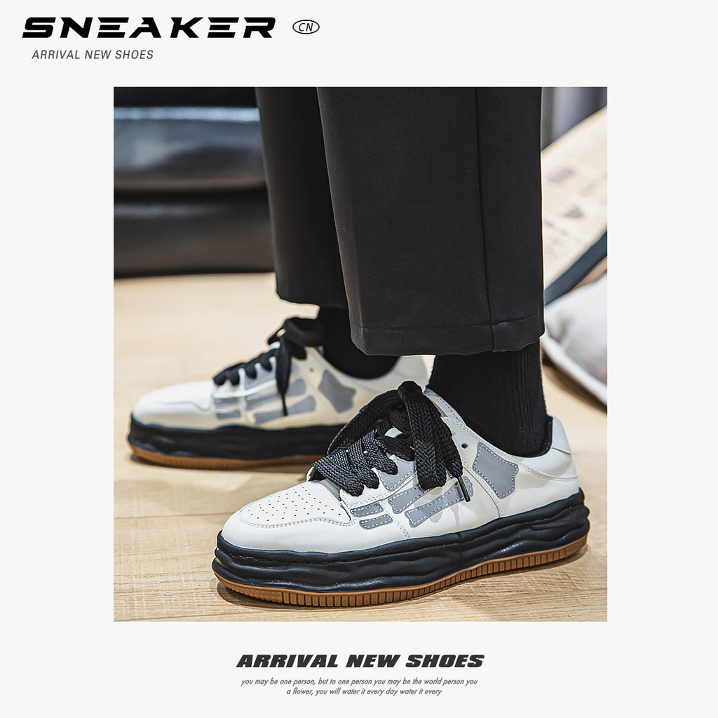 Sarah Express Retro Bone Platform Sneakers