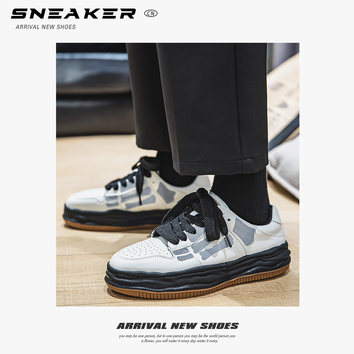 Sarah Express Retro Bone Platform Sneakers