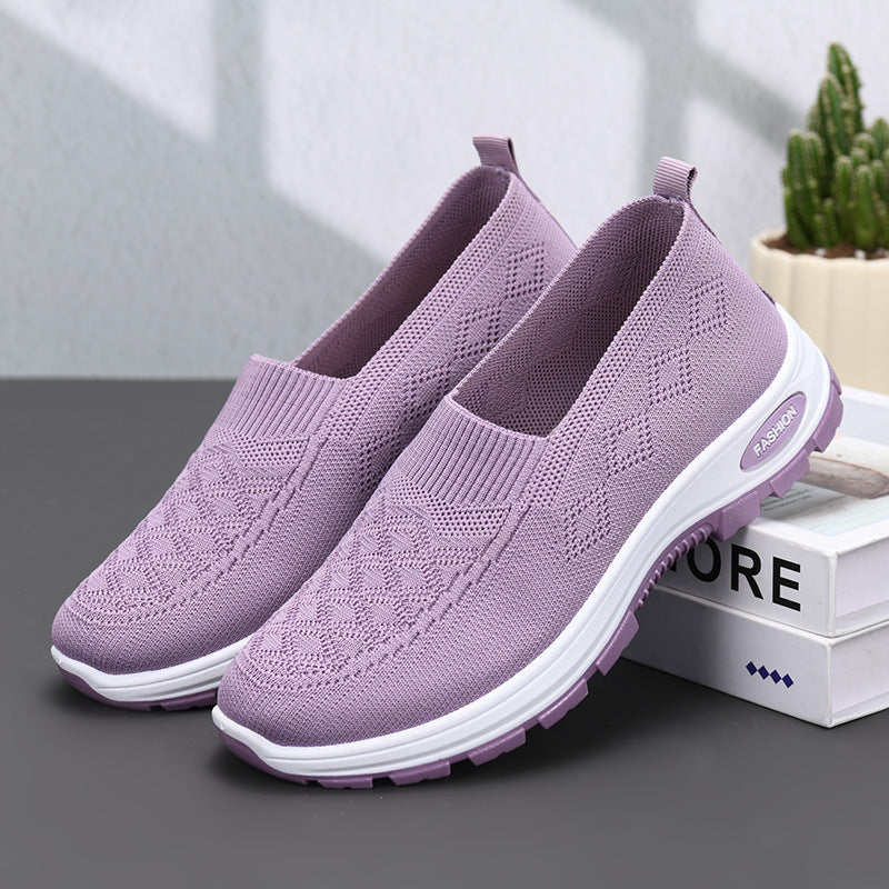 Sarah Express Flyknit Breathable Lightweight Walking Sneakers