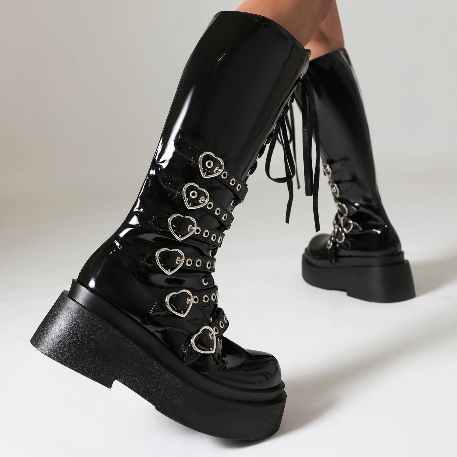 Sarah Express Chunky Platform Over-the-Knee Punk Boots