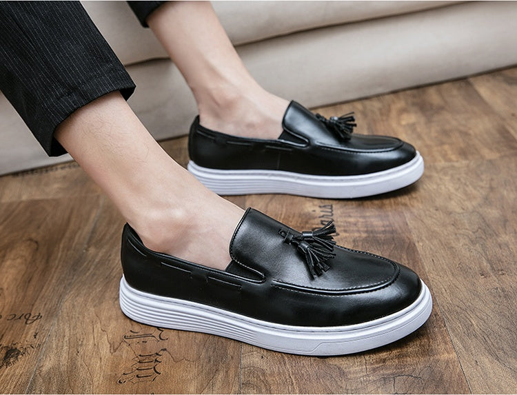 Sarah Express Men's Tassel Slip-On Pointed Toe Loafers