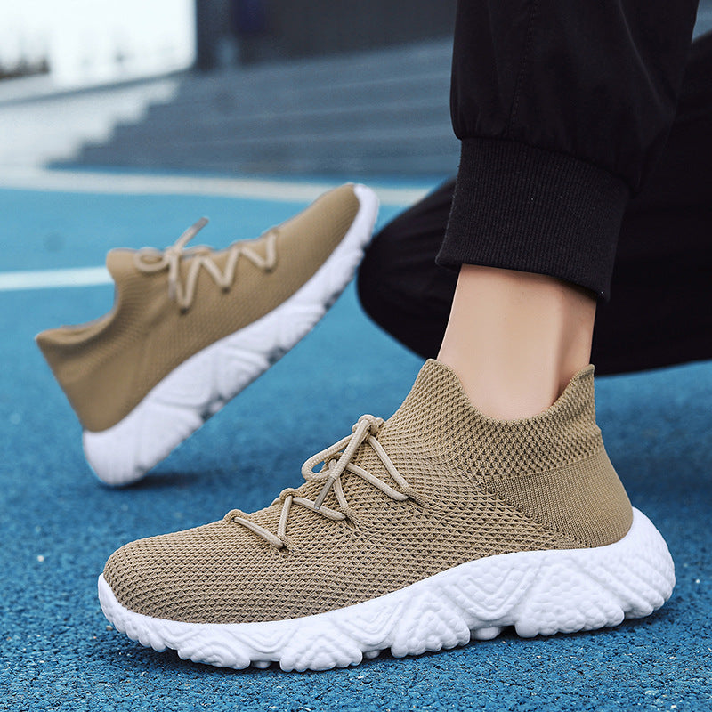 Sarah Express Breathable Flyknit Thick-Soled Casual Sneakers