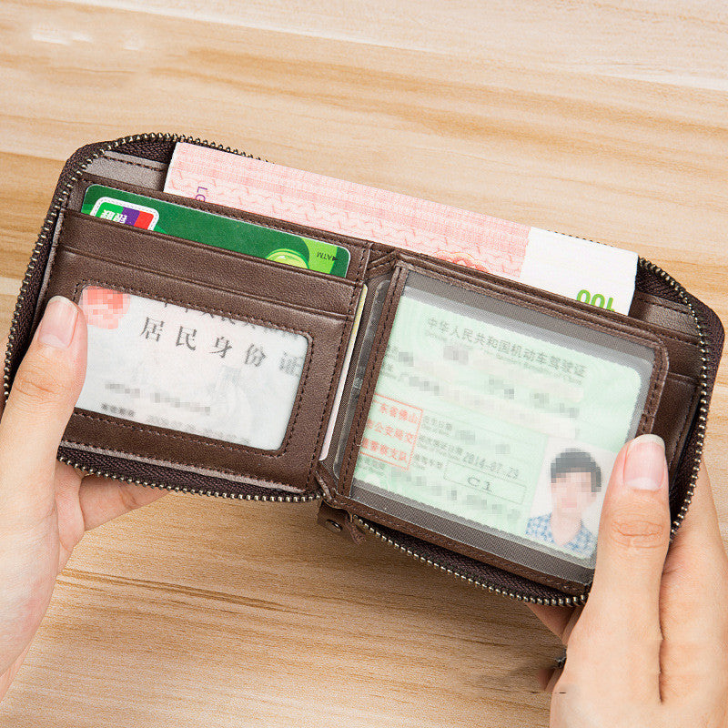 Sarah Express Compact Zippered Bi-Fold Wallet